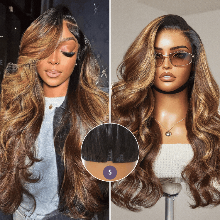 Luvme All-Day Comfort™ Wig 180% Density Blonde Highlight Loose Body Wave 7x6 Closure HD Lace Human Hair Wig Pre-Cut Lace