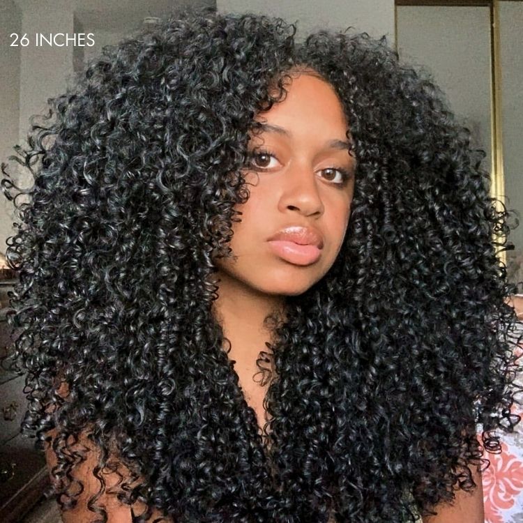 Luvme Too Easy Texture™ 3-In-1 Half Wig 180% Density Kinky Curly / Yaki Straight Glueless Flexi-Fit Drawstring Wig