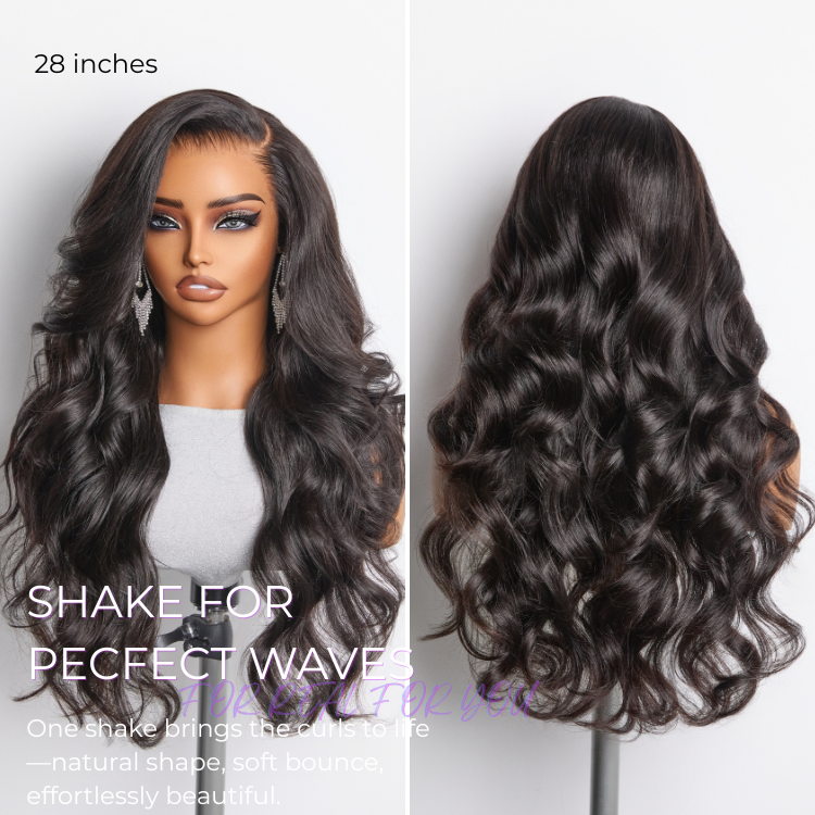 NatureMAX™ 200% / 250% Density Loose Wave Glueless 13x6 HD Lace Front Wig Human Hair Pre-Cut Lace Flexi-Fit Drawstring Cap