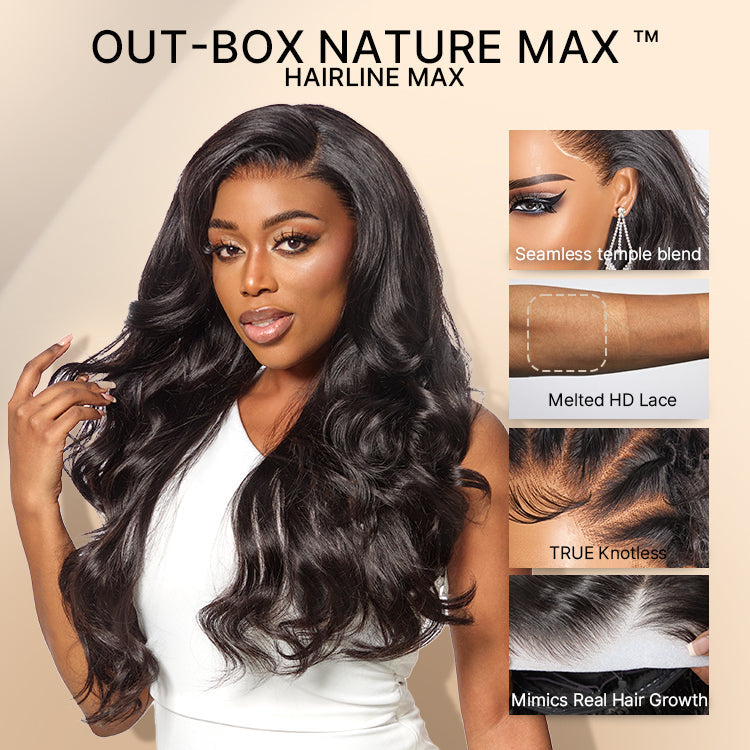NatureMAX™ 200% / 250% Density Loose Wave Glueless 13x6 HD Lace Front Wig Human Hair Pre-Cut Lace Flexi-Fit Drawstring Cap