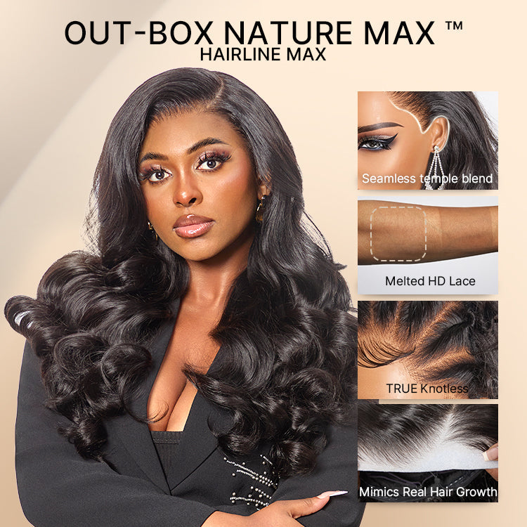 NatureMAX™ 200% / 250% Density Loose Wave Glueless Ear-to-ear 13x4 / 13x6 HD Lace Front Wig Pre-Cut Lace Flexi-Fit Drawstring Cap