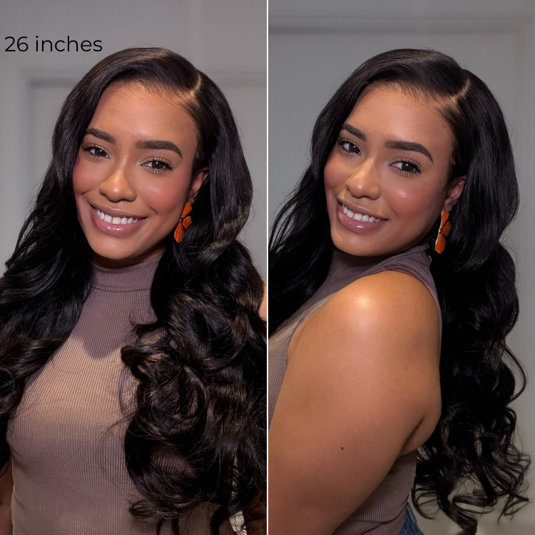 NatureMAX™ 200% / 250% Density Loose Wave Glueless 13x6 HD Lace Front Wig Human Hair Pre-Cut Lace Flexi-Fit Drawstring Cap