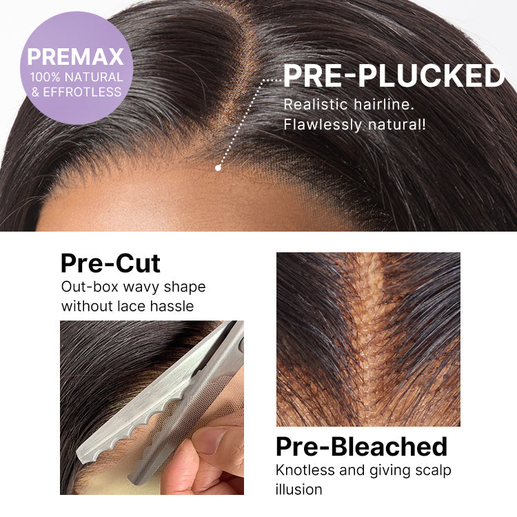 Luvme All-Day Comfort™ Wig Silky Blunt Cut Bob Glueless 7x6 Closure HD Lace Wig Pre-Cut Lace