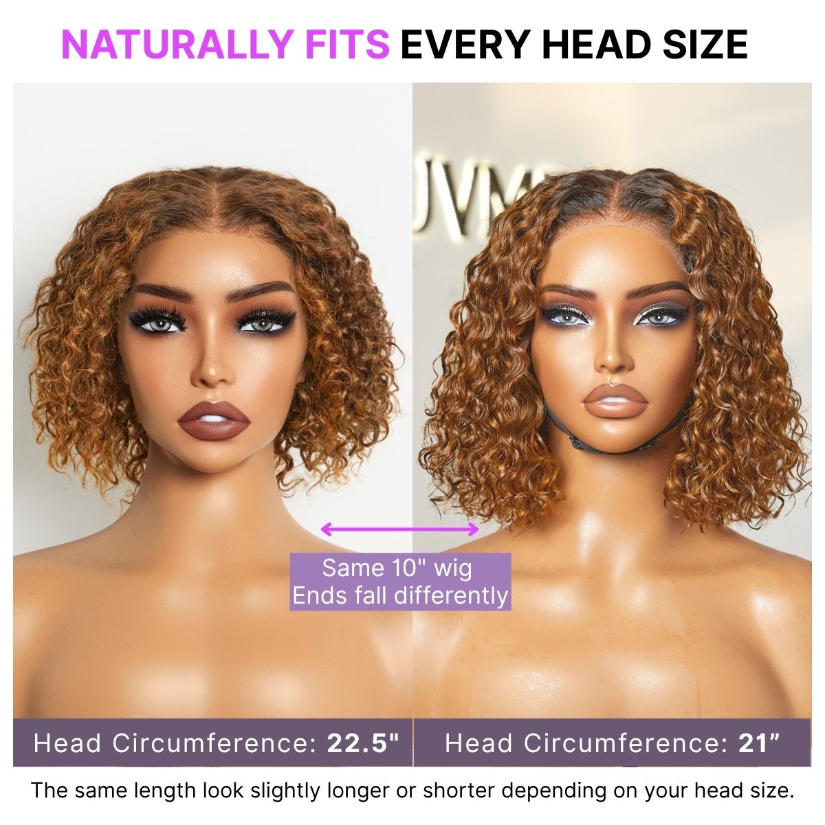 Brown Highlight / Natural Black / Blonde Highlight Deep Curly Glueless 5x5 Closure Pre-Cut Lace Wig