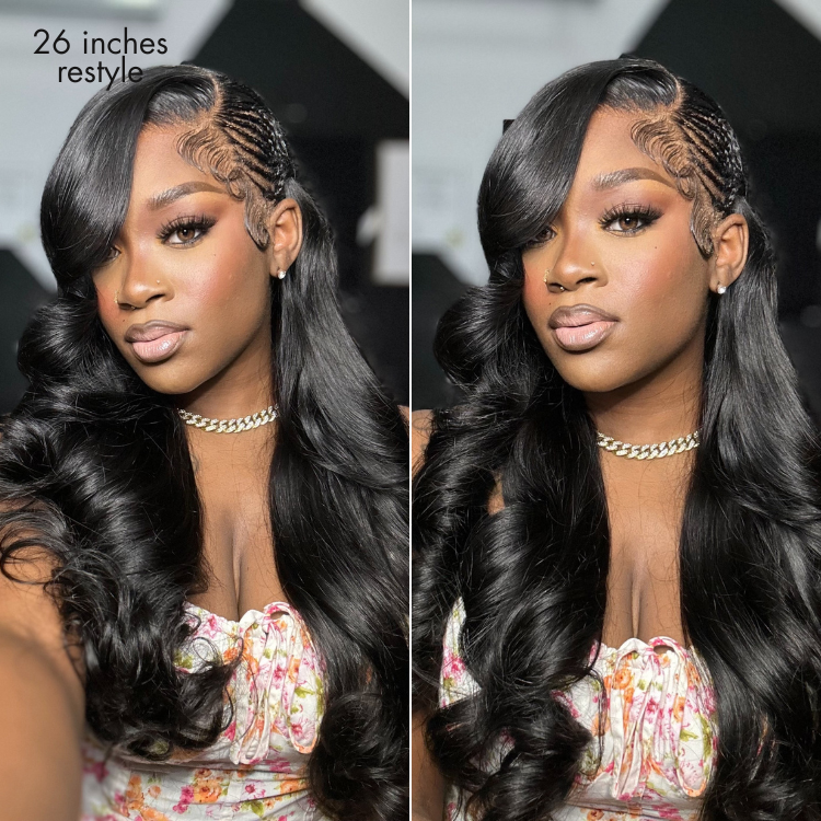 NatureMAX™ 200% / 250% Density Loose Wave Glueless 13x6 HD Lace Front Wig Human Hair Pre-Cut Lace Flexi-Fit Drawstring Cap