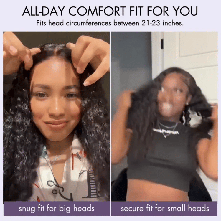 AiryFit™ Scalp Care Wigs | Effortless Water Wave Snugfit Glueless 5x5 Closure Pre-Cut Lace Curly Wig