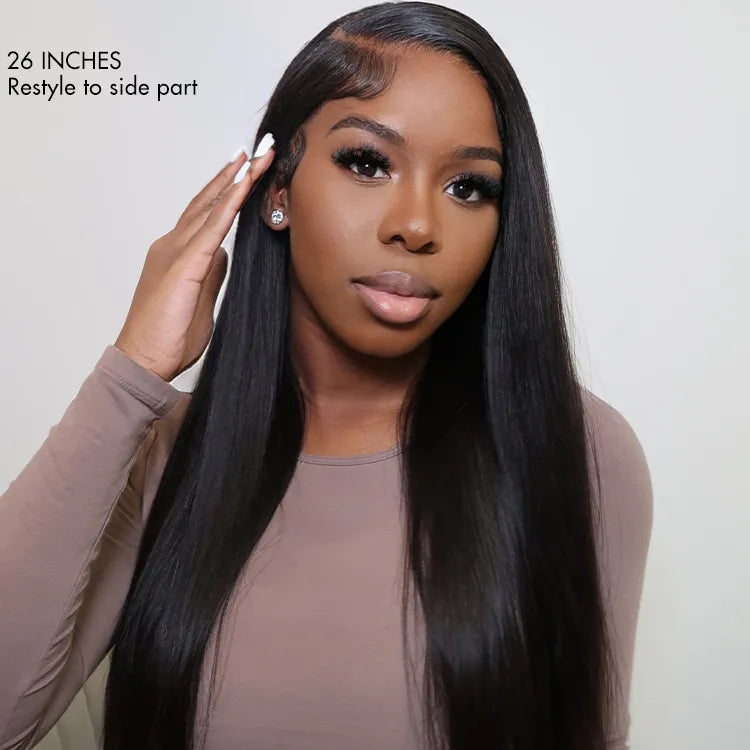 AiryFit™ Scalp Care Wigs - Silky Straight Middle Part Glueless 5x5 Closure Lace Long Wig Pre-Cut Lace