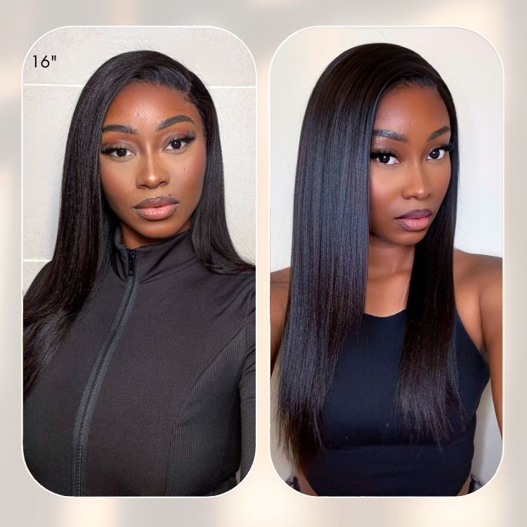 Luvme Too Easy Texture™ Yaki Straight 100% Virgin Human Hair Bundles 1pc / 3pcs - US Only