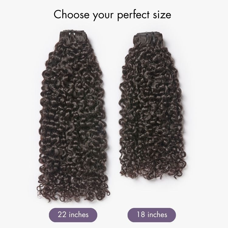 Luvme Too Easy Texture™ Silky Straight / Body Wave / Yaki Straight / Messy Curl / Kinky Curly Invisible Edge Clip in Hair Extensions Human Hair 110g 6pcs with Free Gift