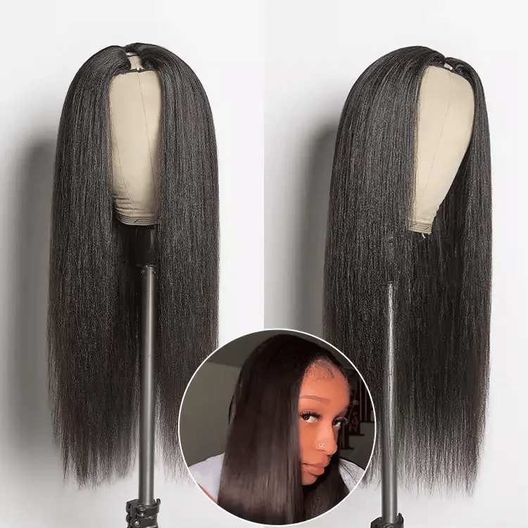 Luvme Too Easy Texture™ Wig 180% Density  Kinky Curly / Yaki Straight Glueless V Part Flexi-Fit Drawstring Wig