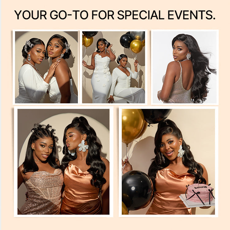 NatureMAX™ 200% / 250% Density Loose Wave Glueless 13x6 HD Lace Front Wig Human Hair Pre-Cut Lace Flexi-Fit Drawstring Cap