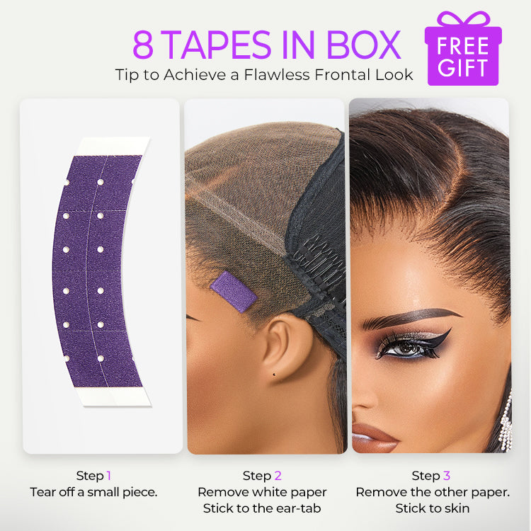 NatureMAX™ Silky Blunt Cut Bob Glueless Ear-to-ear 13x4 HD Lace Front Wig Pre-Cut Lace Flexi-Fit Drawstring Cap