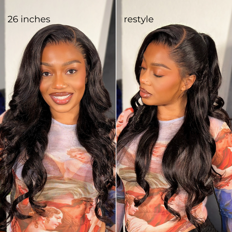 NatureMAX™ 200% / 250% Density Loose Wave Glueless 13x6 HD Lace Front Wig Human Hair Pre-Cut Lace Flexi-Fit Drawstring Cap