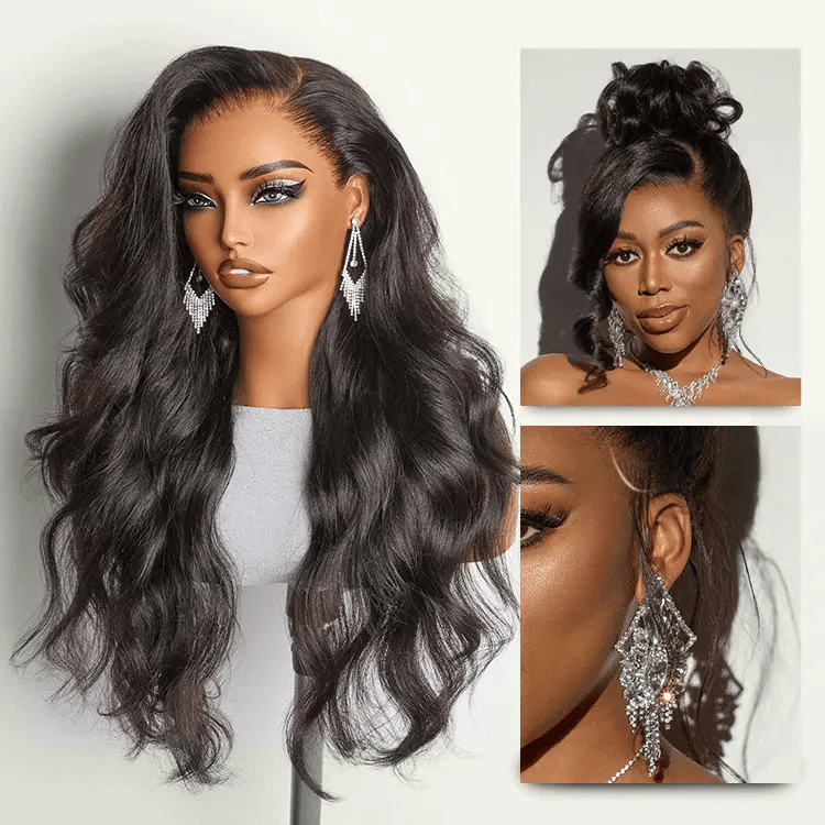 NatureMAX™ 200% / 250% Density Loose Wave Glueless 13x6 HD Lace Front Wig Human Hair Pre-Cut Lace Flexi-Fit Drawstring Cap